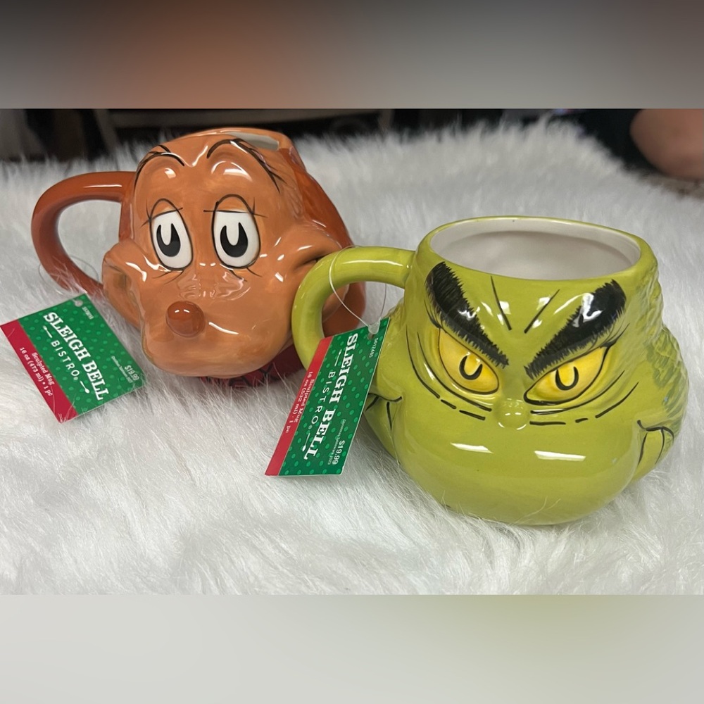 COPY - Grinch and Max Coffee Mugs NEW w/tags